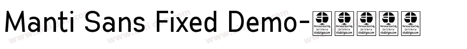 Manti Sans Fixed Demo字体转换